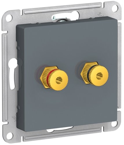 Розетка аудио без рамки Systeme Electric AtlasDesign 2-м. грифель фото Розетка аудио без рамки Systeme Electric AtlasDesign 2-м. грифель картинка